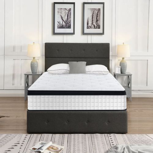 Twin Size 12 Inch 7-Zoned Cool Memory Foam Individual Pocket Spring Hybrid Mattress
