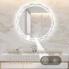 30" Round LED Bathroom Mirror –Adjustable Color Temperatures and Anti-Fog, Wall-Mounted Design
