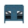 36'' Bathroom Vanity without Sink, Solid Wood Frame Bathroom Storage Cabinet