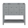 36'' Bathroom Vanity without Sink,Free Standing Vanity Set with 4 Drawers& Soft Closing Doors,Solid Wood Frame Bathroom Storage Cabinet Only